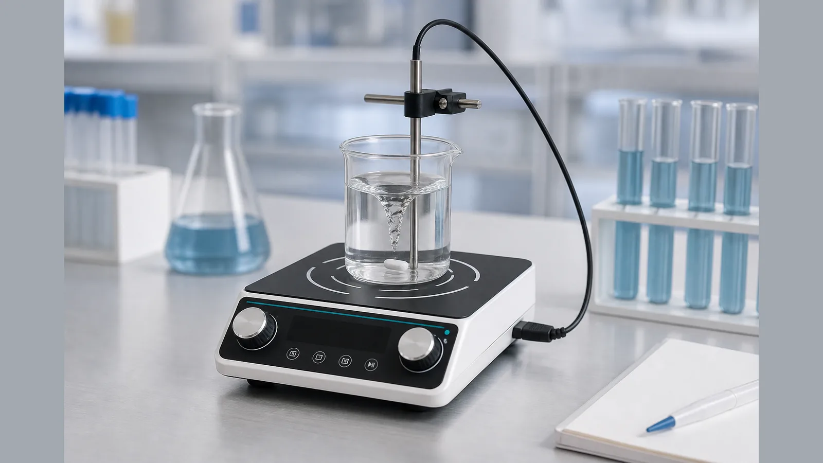 UK laboratory hotplate magnetic stirrer context for closed loop probe control on magnetic stirrer UK